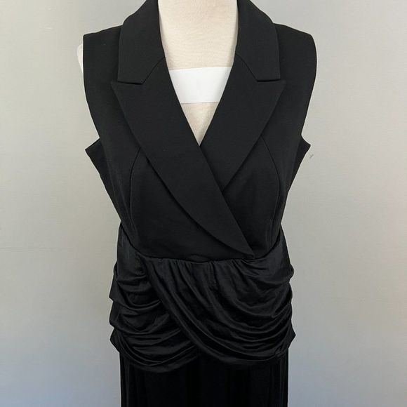 NWOT EMILIA GEORGE "Meghan Dress" Black Criss Cross Front‎ Maternity Dress (M) - Picture 7 of 16